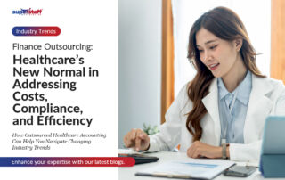 A professional in a healthcare setting analyzing financial documents, showcasing a seamless approach to healthcare accounting and outsourcing.