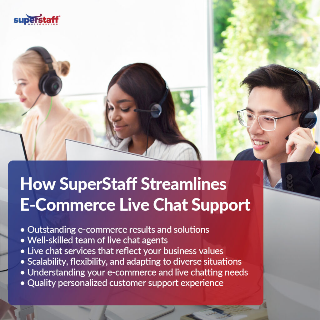 An infographic that details why you should choose SuperStaff as your outsourced e-commerce solutions provider.