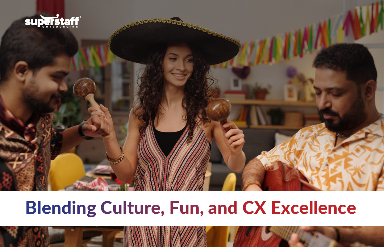 A featured image shows a call center Colombia workplace tradition with the caption "Blending Culture, Fun, and CX Excellence"