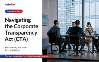 Featured image shows how companies can navigate the Corporate Transparency Act through outsourcing