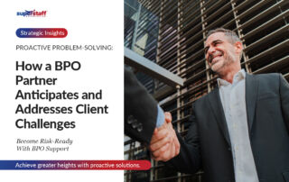 Featured image that shows the title of the blog. It is about how proactive BPO partners anticipate your client's challenges.