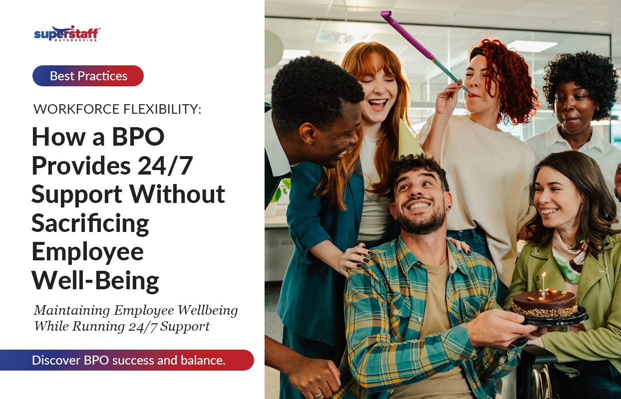 featured image showing the header "how a bpo provides workforce flexibility" with group of people in the image