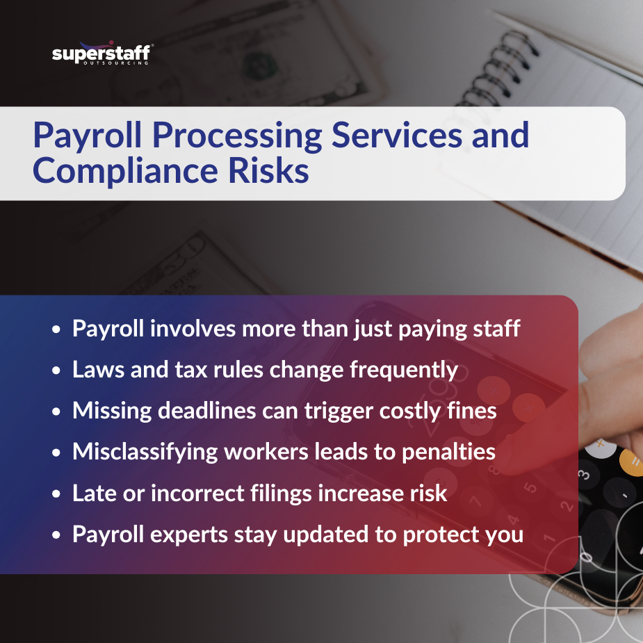 owner reviewing payroll processing services benefits