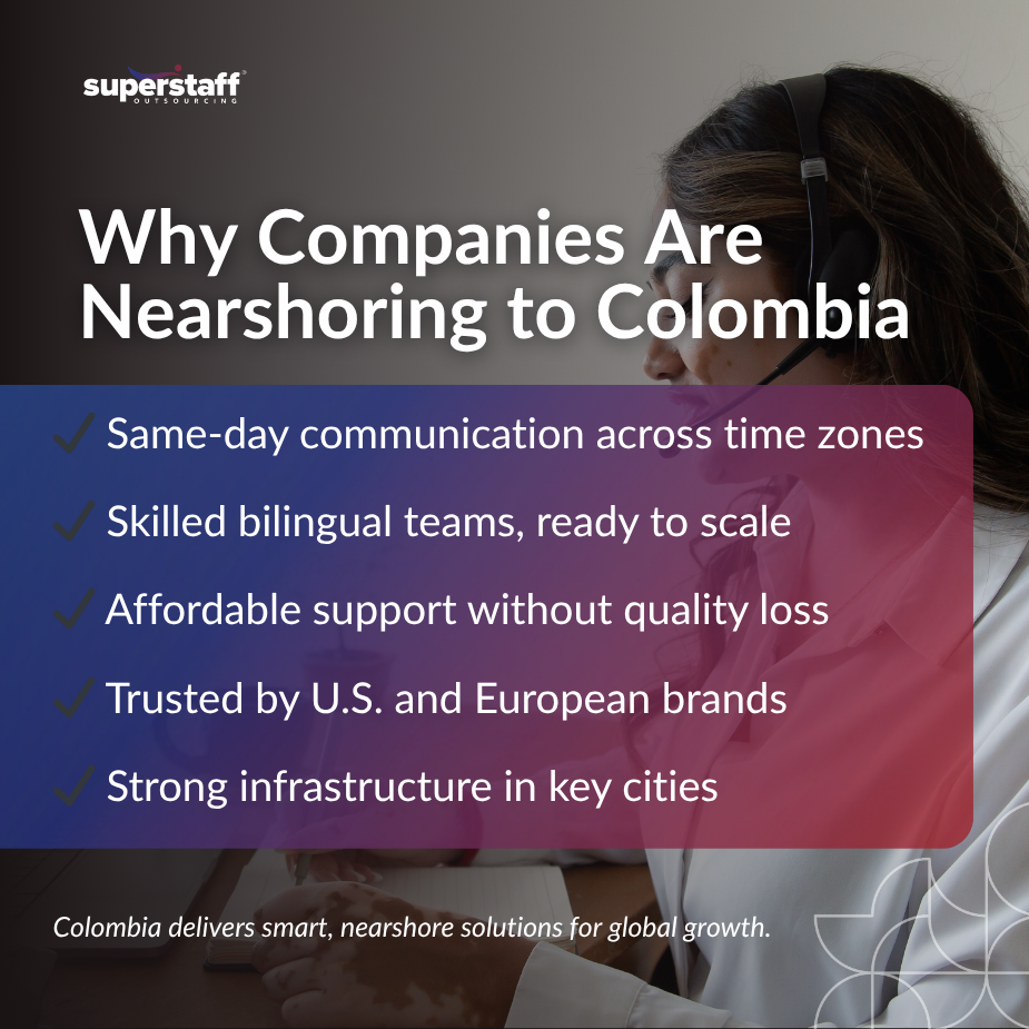 image about nearshoring in Colombia for American and European businesses