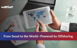 Infographic showing how outsourcing to the Philippines boosts scalability of South Korean exports and reduces operational costs.