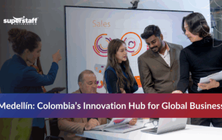 Nearshore software developers in Medellín collaborating on innovative tech solutions for U.S. businesses.