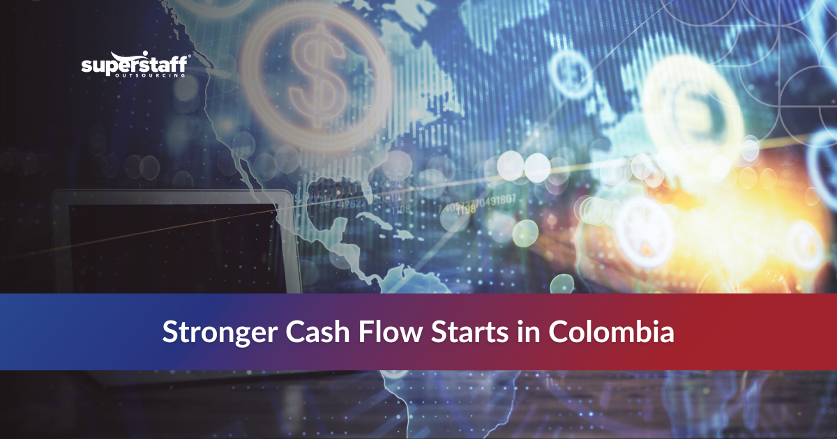 Colombia’s Rise_Featured Global connections symbolizing the rise of accounts receivable outsourcing in Colombia’s finance BPO sector