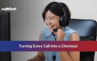 Agents working at an order taking call center in the Philippines