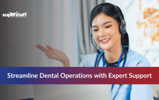 Outsourced dental staff working on administrative and billing support for a dental practice