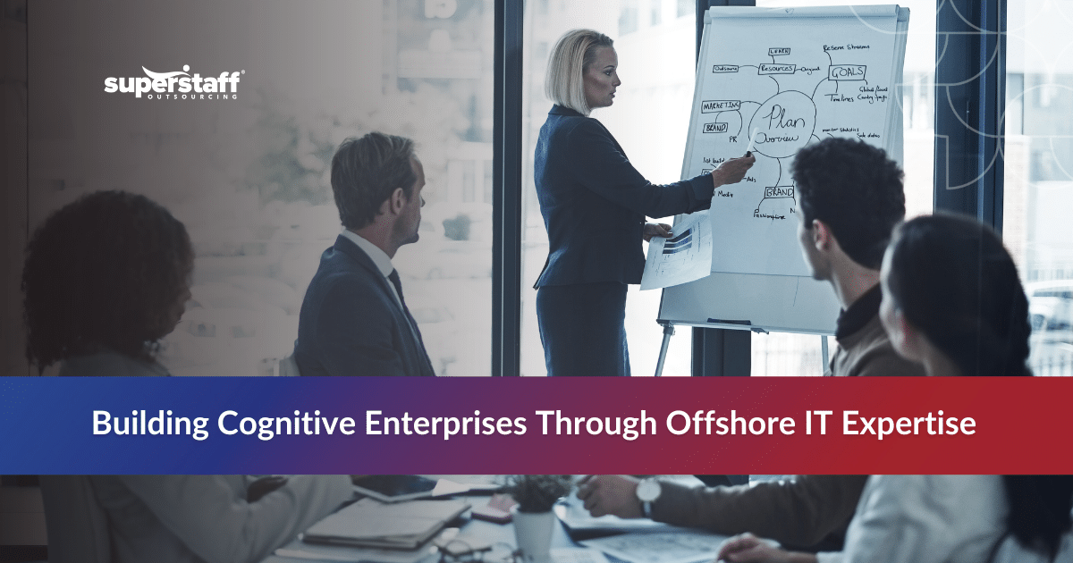 Team implementing intelligent automation outsourcing for IT operations