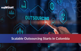 Office team representing Colombia outsourcing growth