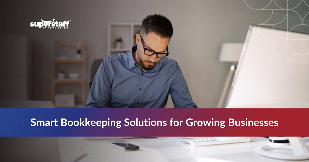 Small business owner saving time and money by choosing to outsource bookkeeping tasks.