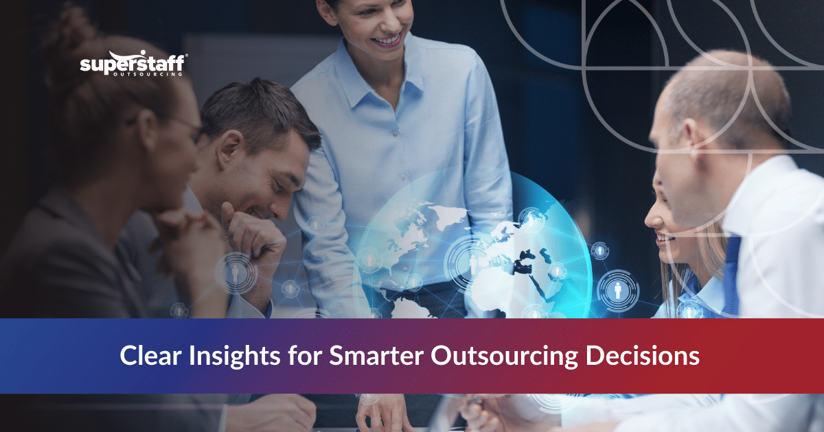 Business analyzing overseas outsourcing costs and benefits