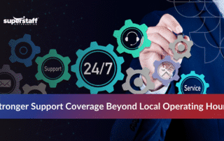 Offshore client services team providing after-hours customer support and extending business coverage across time zones