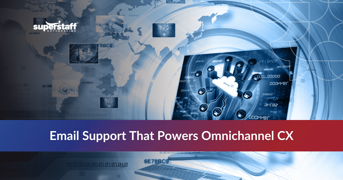 Email support outsourcing service agent managing customer emails