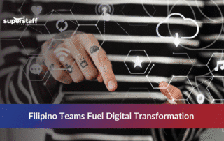 Digital back office support service with Filipino team member accessing cloud technology interface