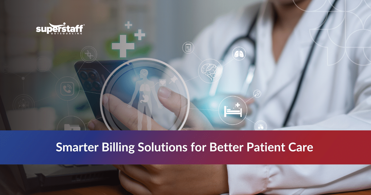 Healthcare team reviewing finances through outsourcing medical billing