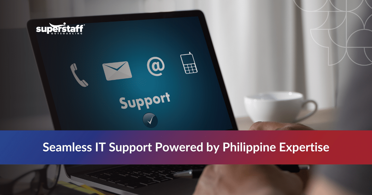 Business professionals networking with digital connections overlay, highlighting benefits of outsourced IT help desk services