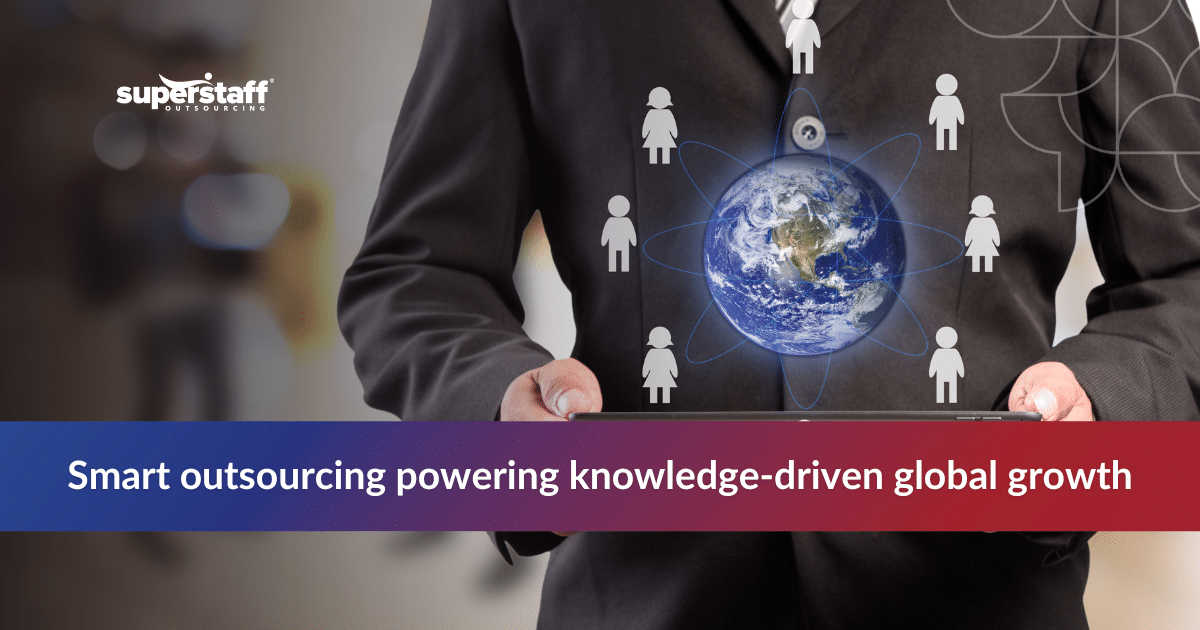 Team collaborating in the knowledge process outsourcing industry.
