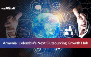 Cityscape of Armenia showcasing its role as a Colombia nearshoring hub.