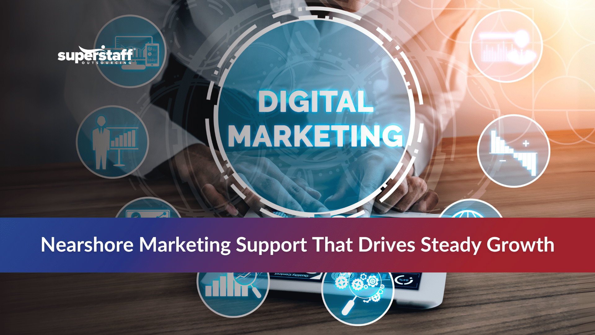 Team providing nearshore marketing support for SME growth