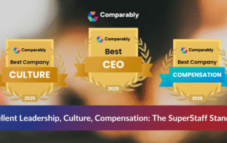 Employee culture awards recognition for SuperStaff team and leadership