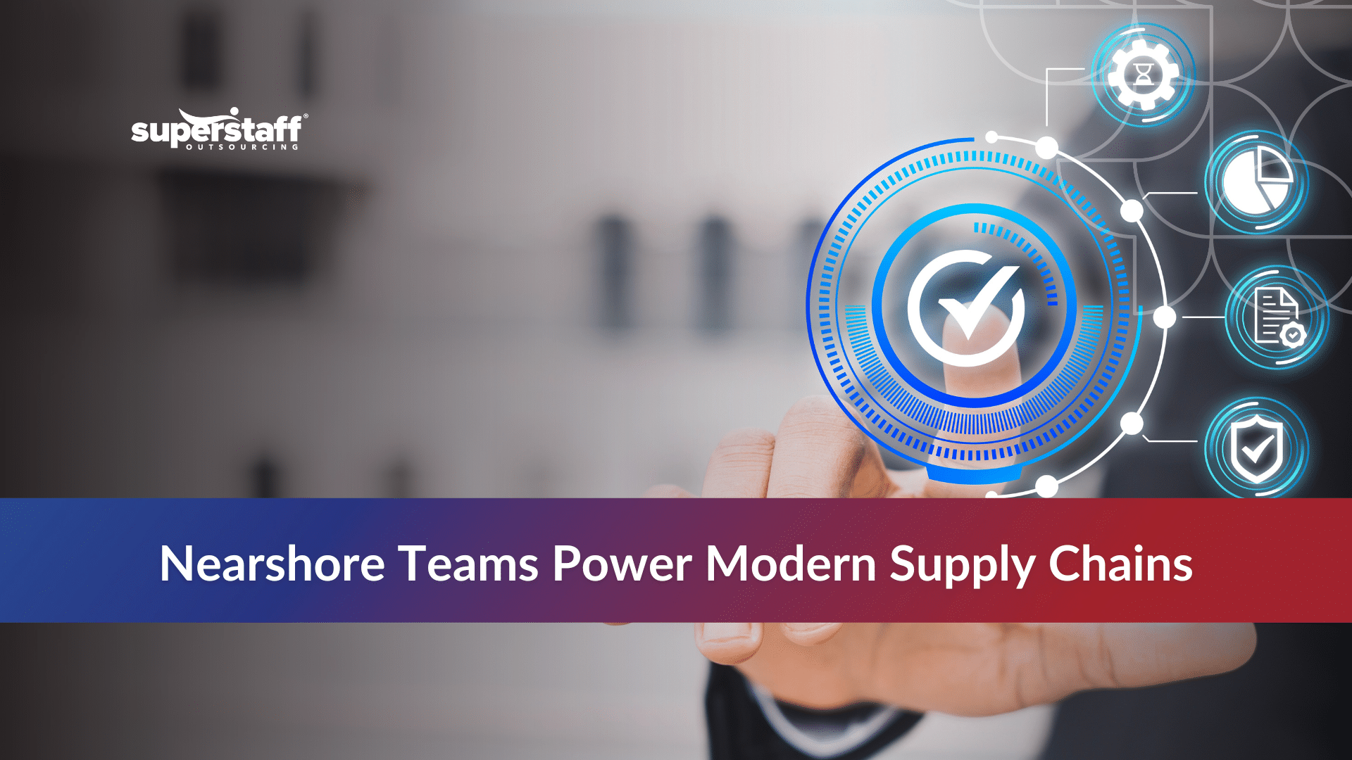 Track & Trace at Scale_Featured Professional accessing digital supply chain support system with quality assurance and tracking icons