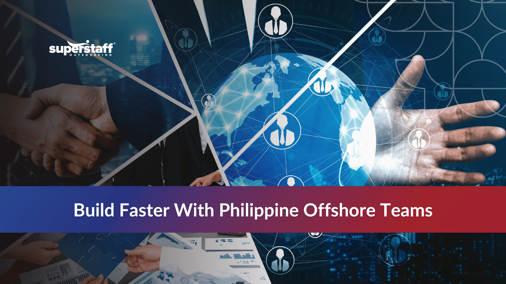 Why Startup Outsourcing Work_Featured Global connection graphic illustrating startup outsourcing to the Philippines