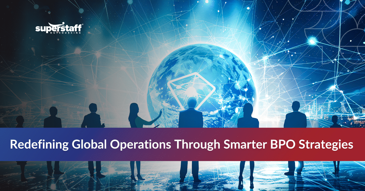 Business team analyzing BPO industry global shifts and emerging trends