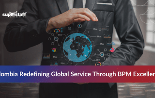 Professionals in Colombia representing the BPM evolution and modern business services