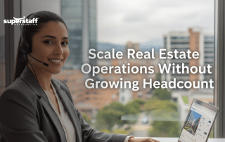 Colombian real estate virtual assistant supporting property management and administrative tasks remotely