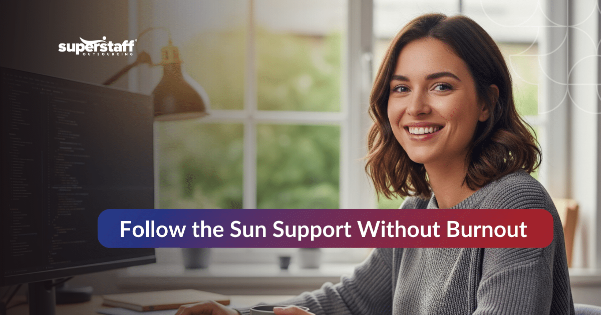 _Follow the Sun_Featured Global support teams collaborating across regions using a follow the sun support strategy to deliver continuous customer service.