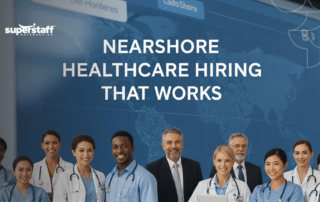 Healthcare recruitment process outsourcing team in Colombia sourcing medical professionals for U.S. healthcare providers.