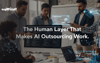 Human-in-the-loop workforce supporting AI outsourcing through data review and model training
