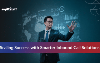 Inbound call center outsourcing guide showing 5 benefits for growing companies with support agents