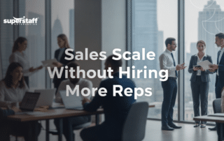 Sales team providing b2b sales representative outsource support