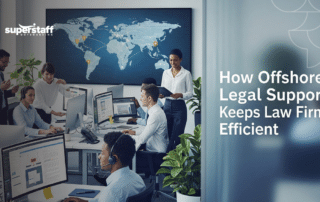 Legal team using business process outsourcing for law firms operations