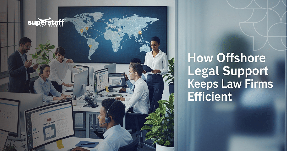 Legal team using business process outsourcing for law firms operations