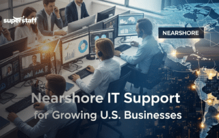 Outsourced IT services for small business team in Colombia supporting startups and SMEs with nearshore technology solutions.