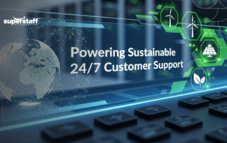 Call center 24/7 team in Colombia delivering continuous customer support while maintaining sustainable workforce operations.