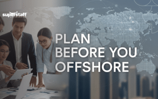 Team discussing offshoring consulting strategies for expansion