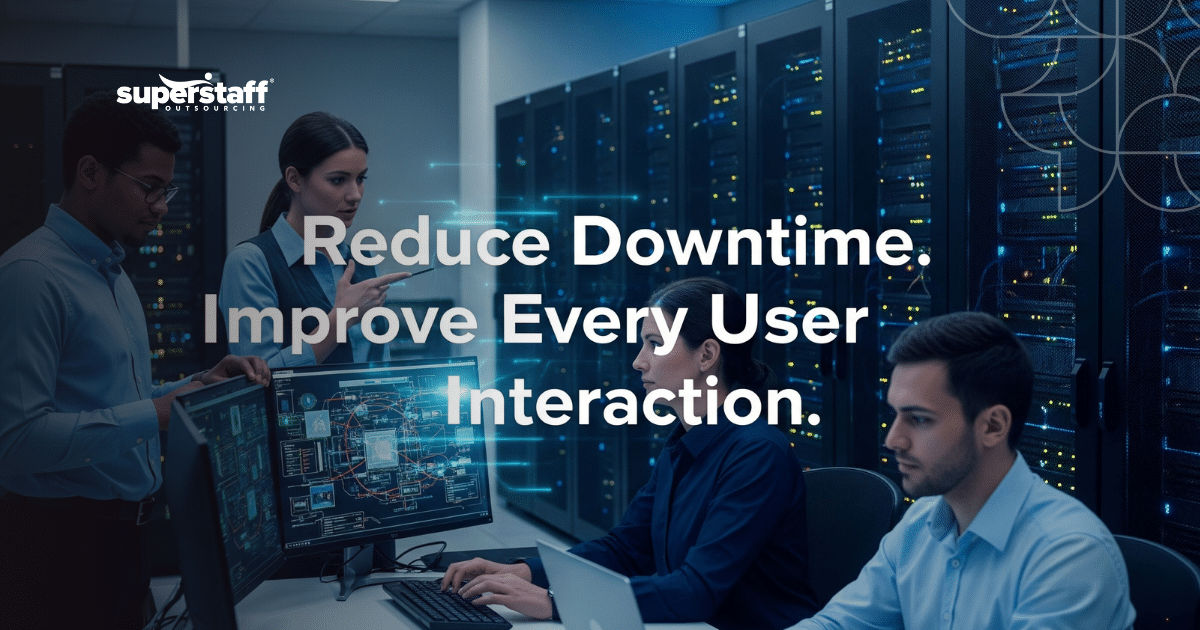 IT professionals delivering outsourced IT solutions for business systems and support
