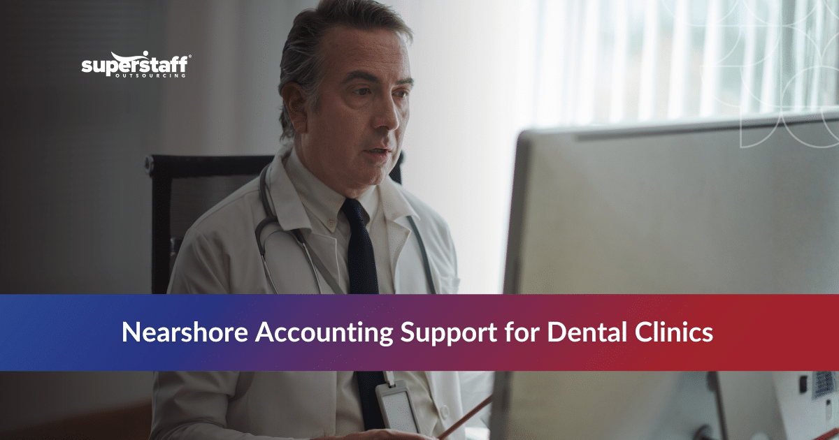 Dental clinic team reviewing outsource dental accounting services reports
