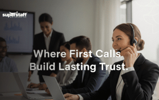 Agent providing phone answering services for business calls and customer support