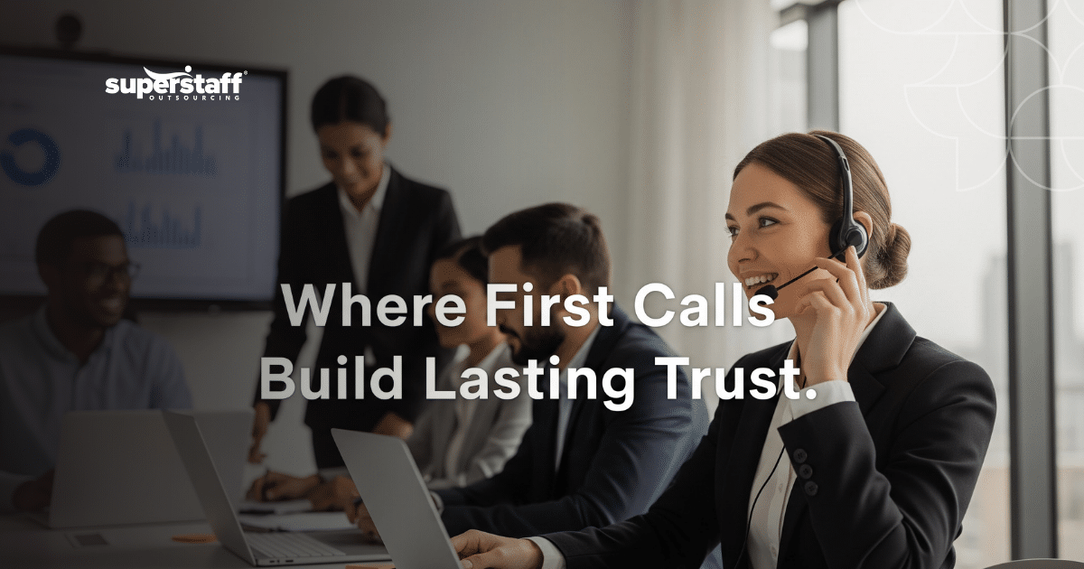 Agent providing phone answering services for business calls and customer support