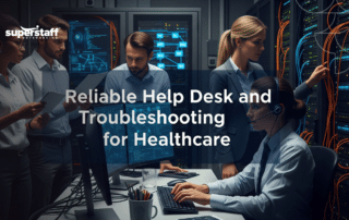Healthcare IT outsourcing team providing helpdesk, troubleshooting, and user support for healthcare organizations