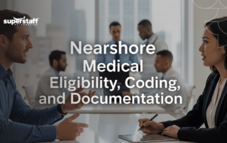 Healthcare team handling outsourcing in the healthcare industry tasks