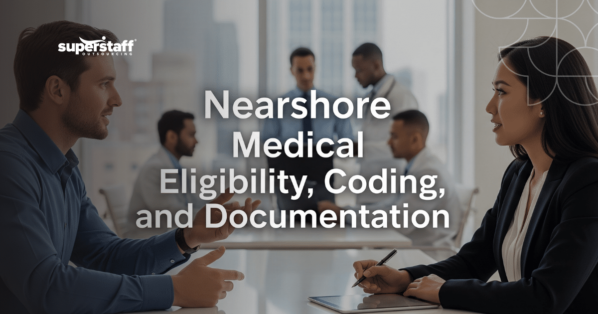 Healthcare team handling outsourcing in the healthcare industry tasks