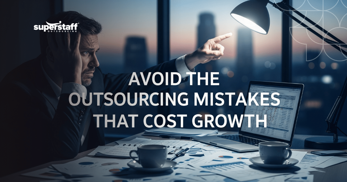 Business team discussing outsourcing mistakes and BPO solutions
