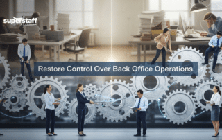 Professionals managing back office process outsourcing for finance and administration